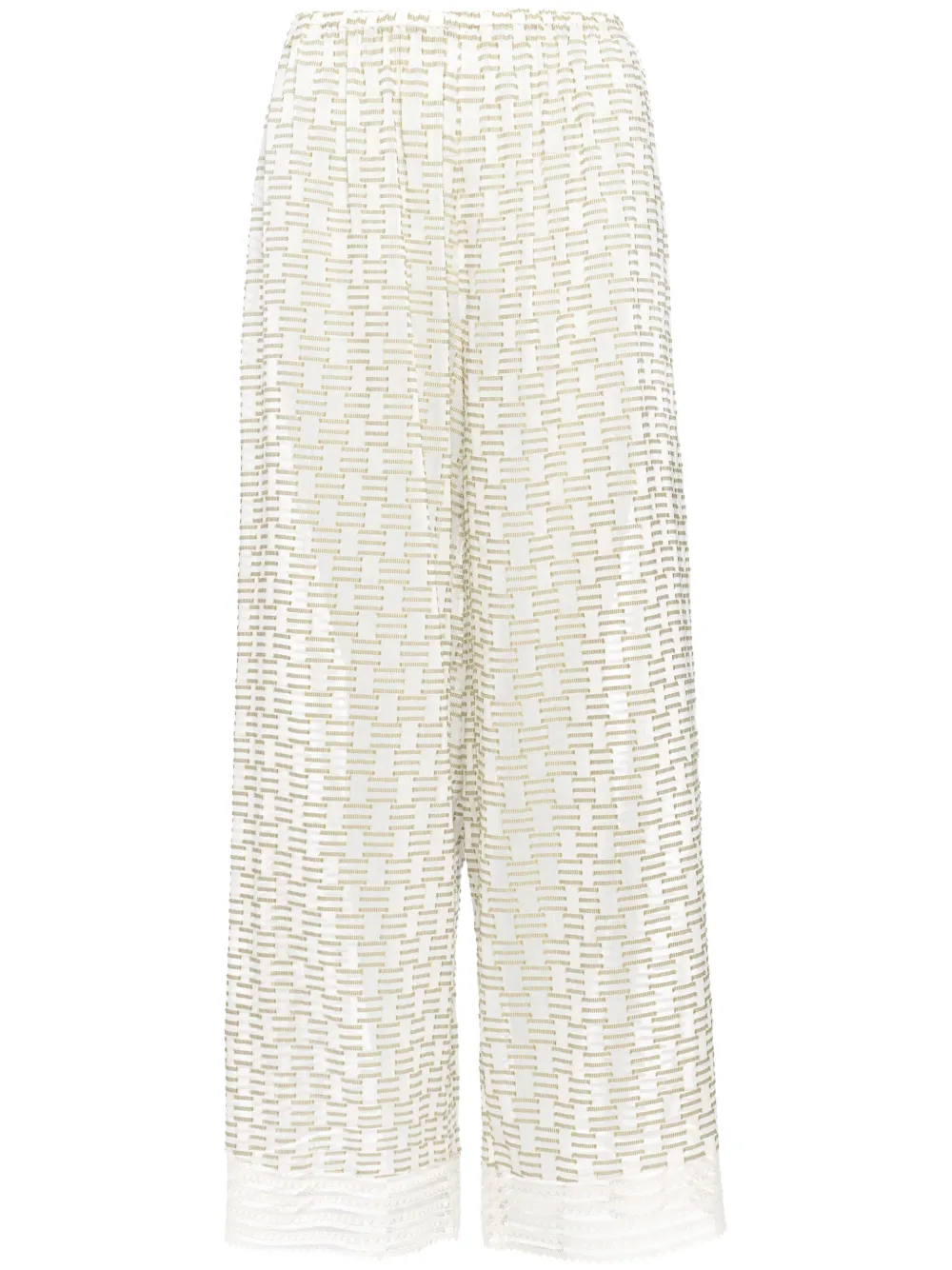 ERES Pantaloni con motivo geometrico - Verde