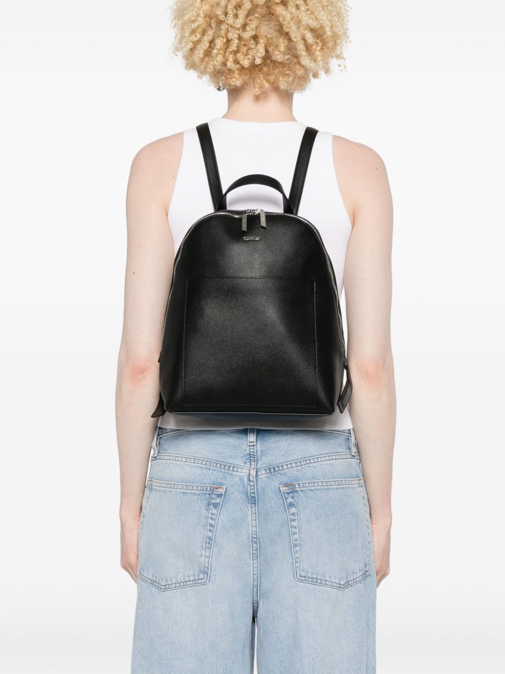 Calvin Klein logo-lettering backpack - Black