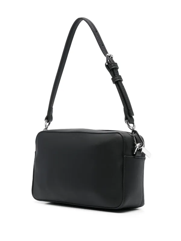 Calvin Klein logo-lettering Shoulder Bag Black FARFETCH NZ