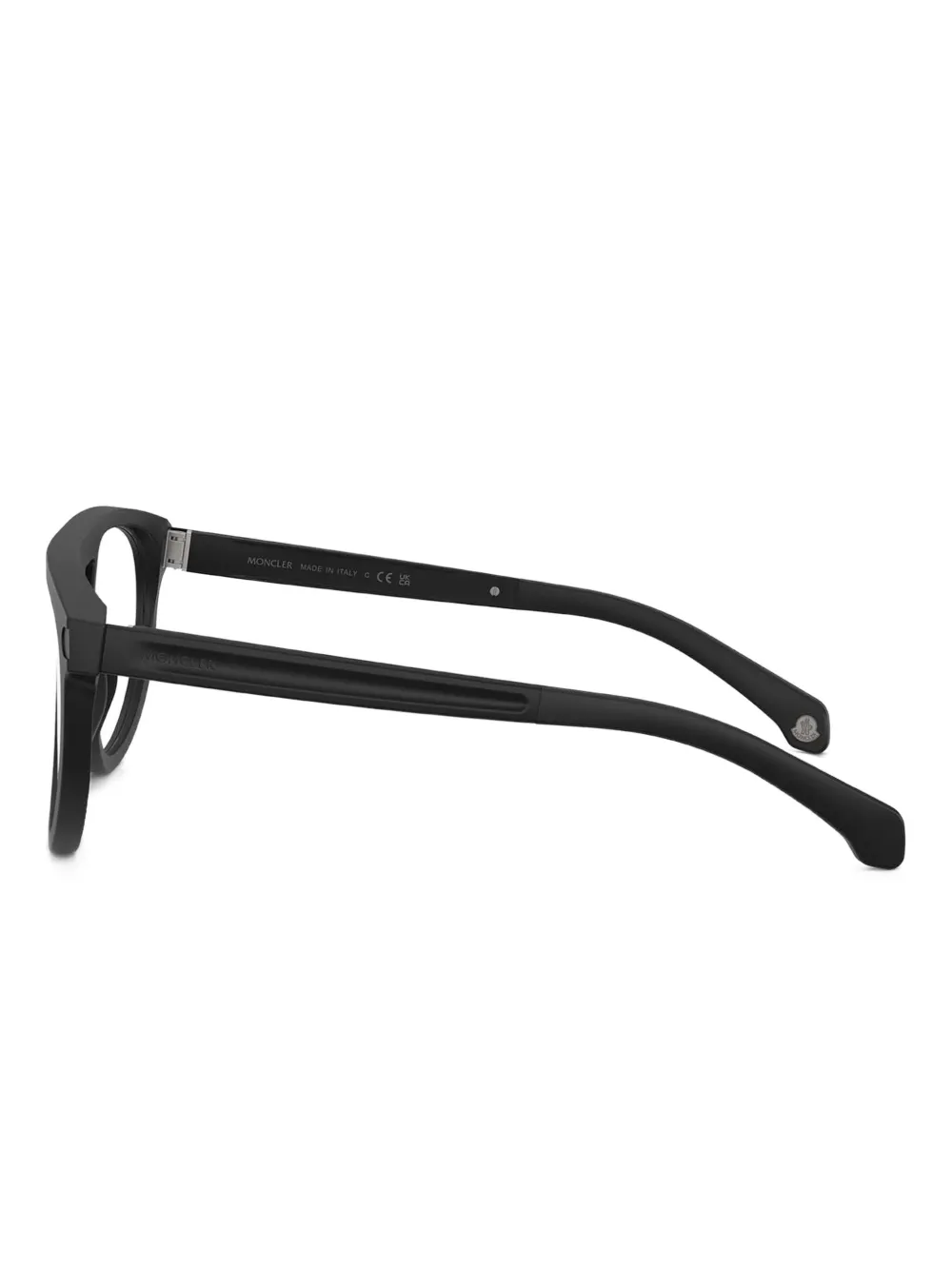 Moncler Eyewear Bril met rond montuur Zwart