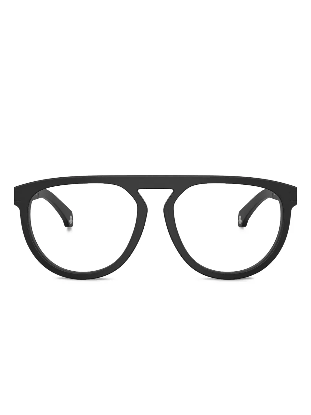 Moncler Eyewear Bril met rond montuur Zwart