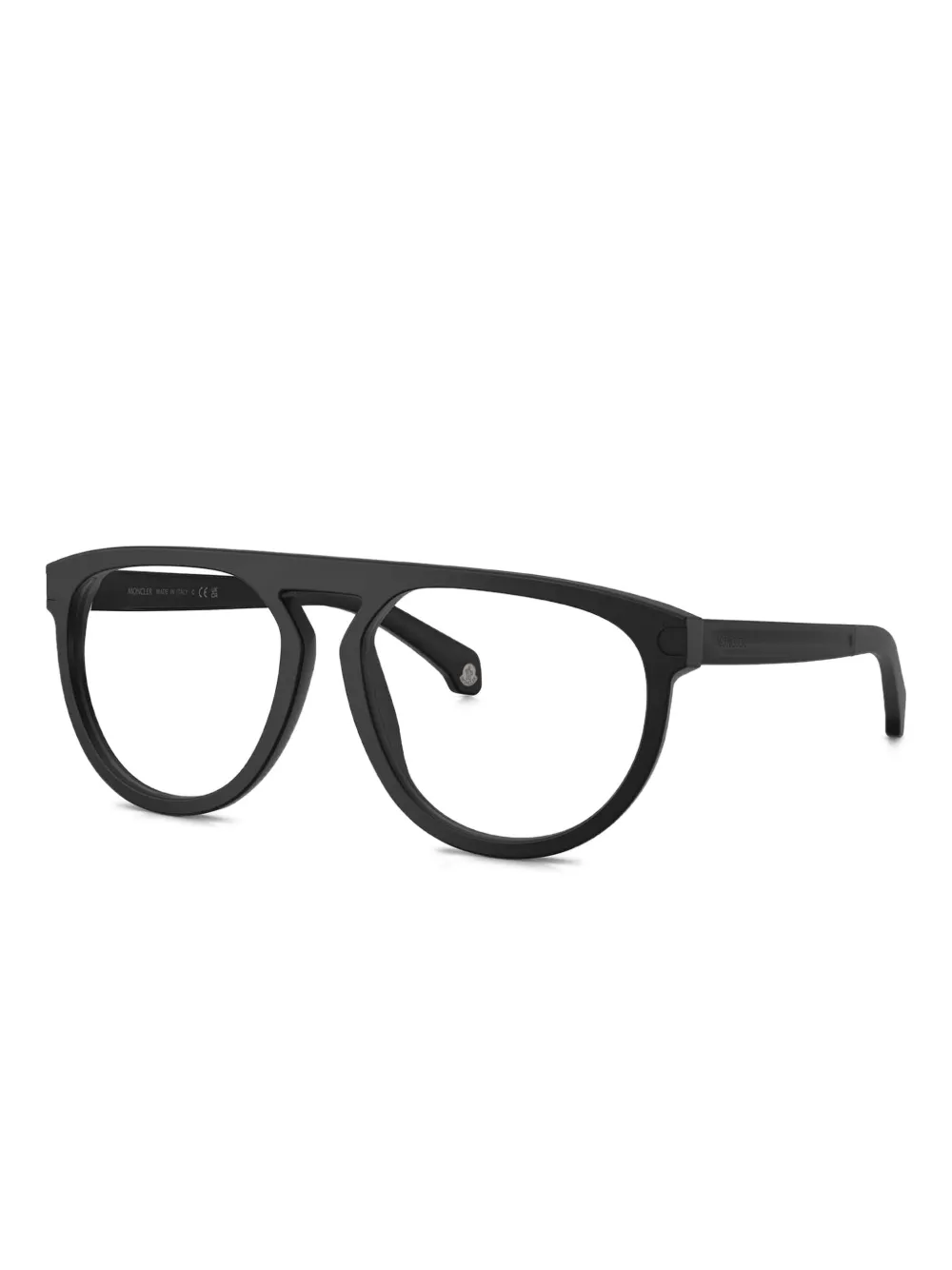 Moncler Eyewear Bril met rond montuur Zwart