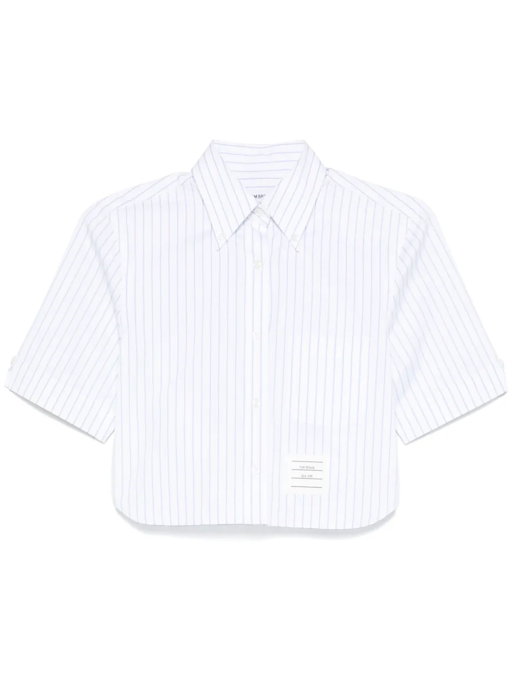 Thom Browne camisa corta con rayas estampadas | azul | Image 1