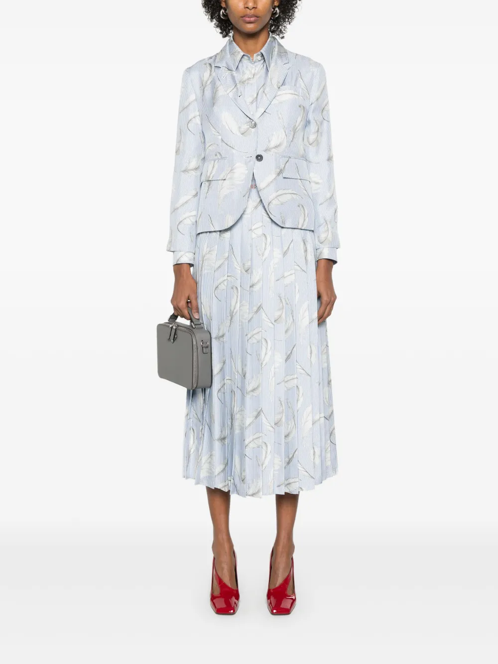 Thom Browne feather-print silk blazer | Blazers | Image 2