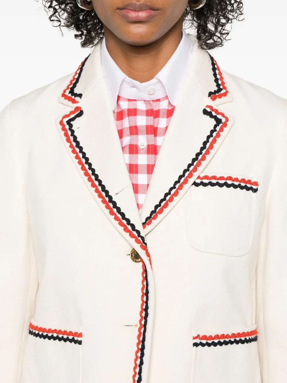 Thom Browne Blazer met RWB-streep Wit