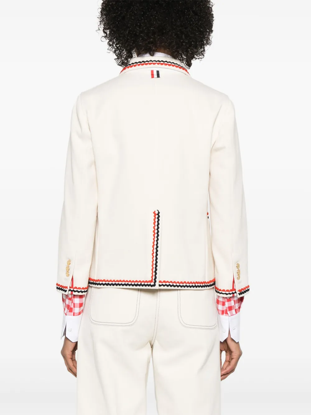 Thom Browne Blazer met RWB-streep Wit