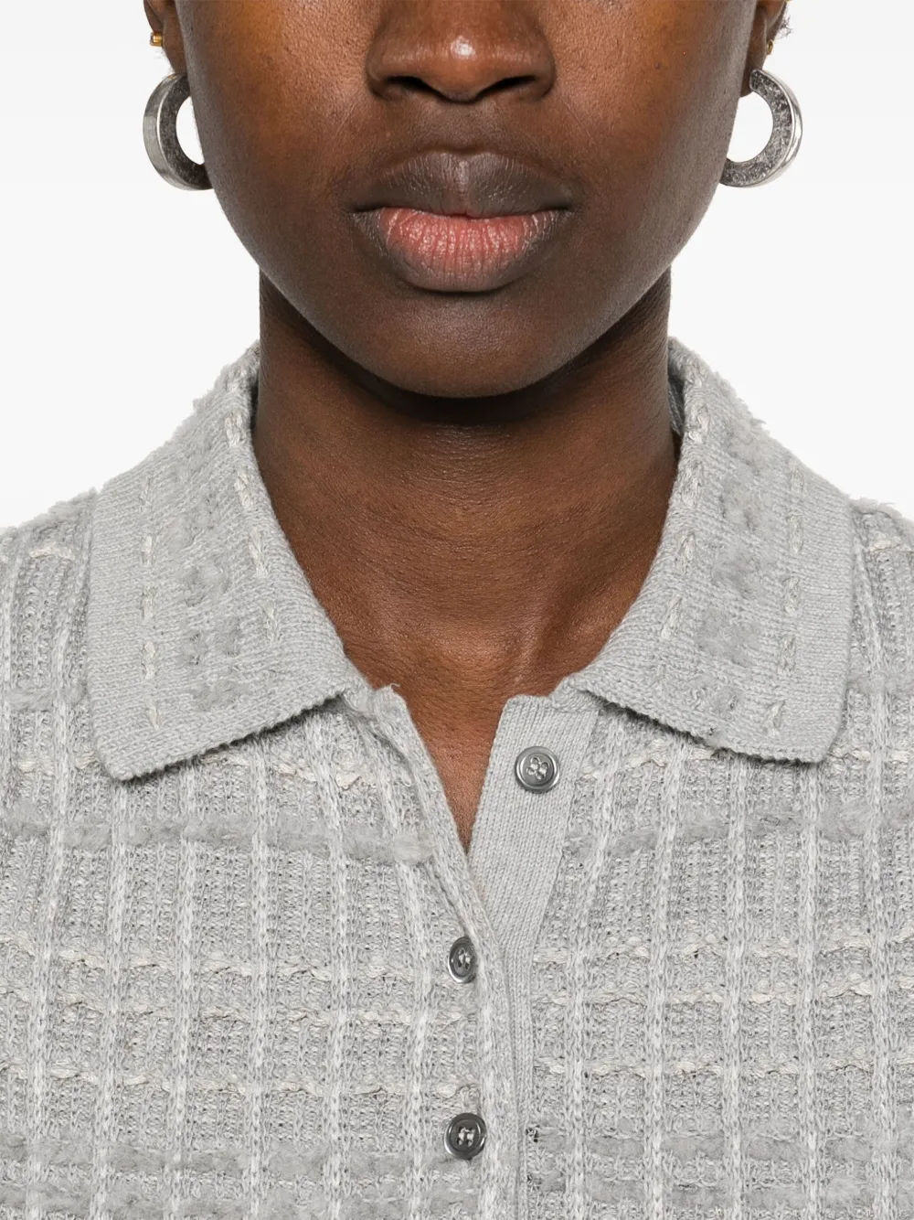 Thom Browne Tweed mini-jurk met jacquard Grijs