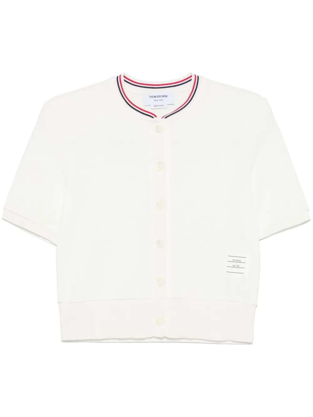 Thom Browne Rwb-stripe Cotton Cardigan