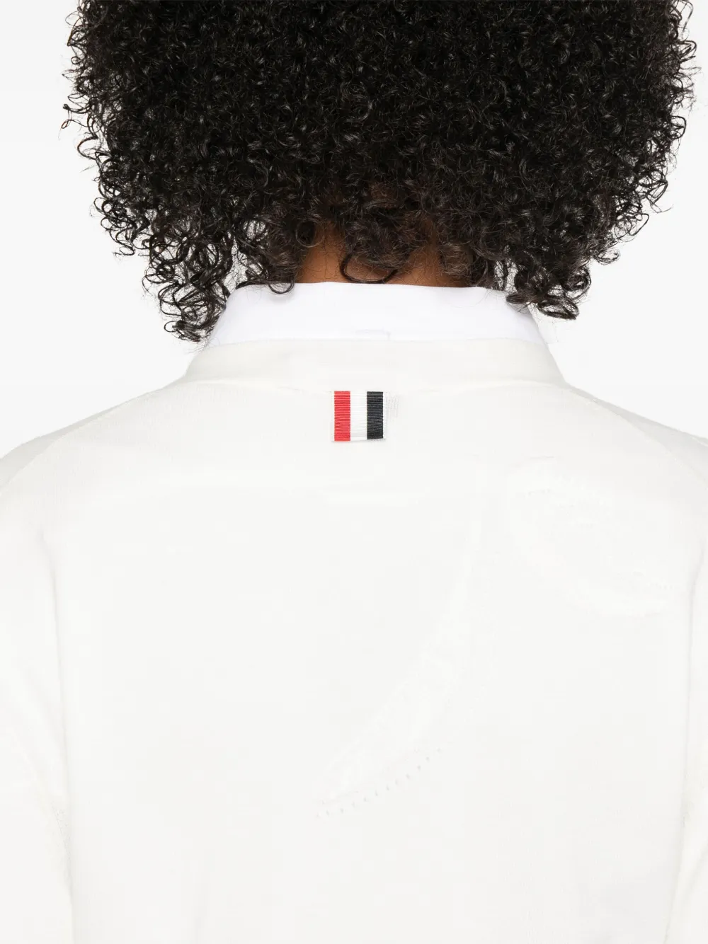 Thom Browne Feather-intarsia Cotton Cardigan