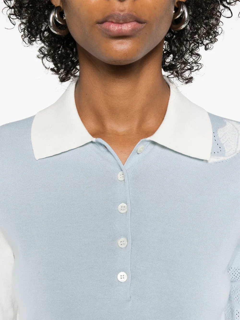 Thom Browne Gebreide polotop Blauw