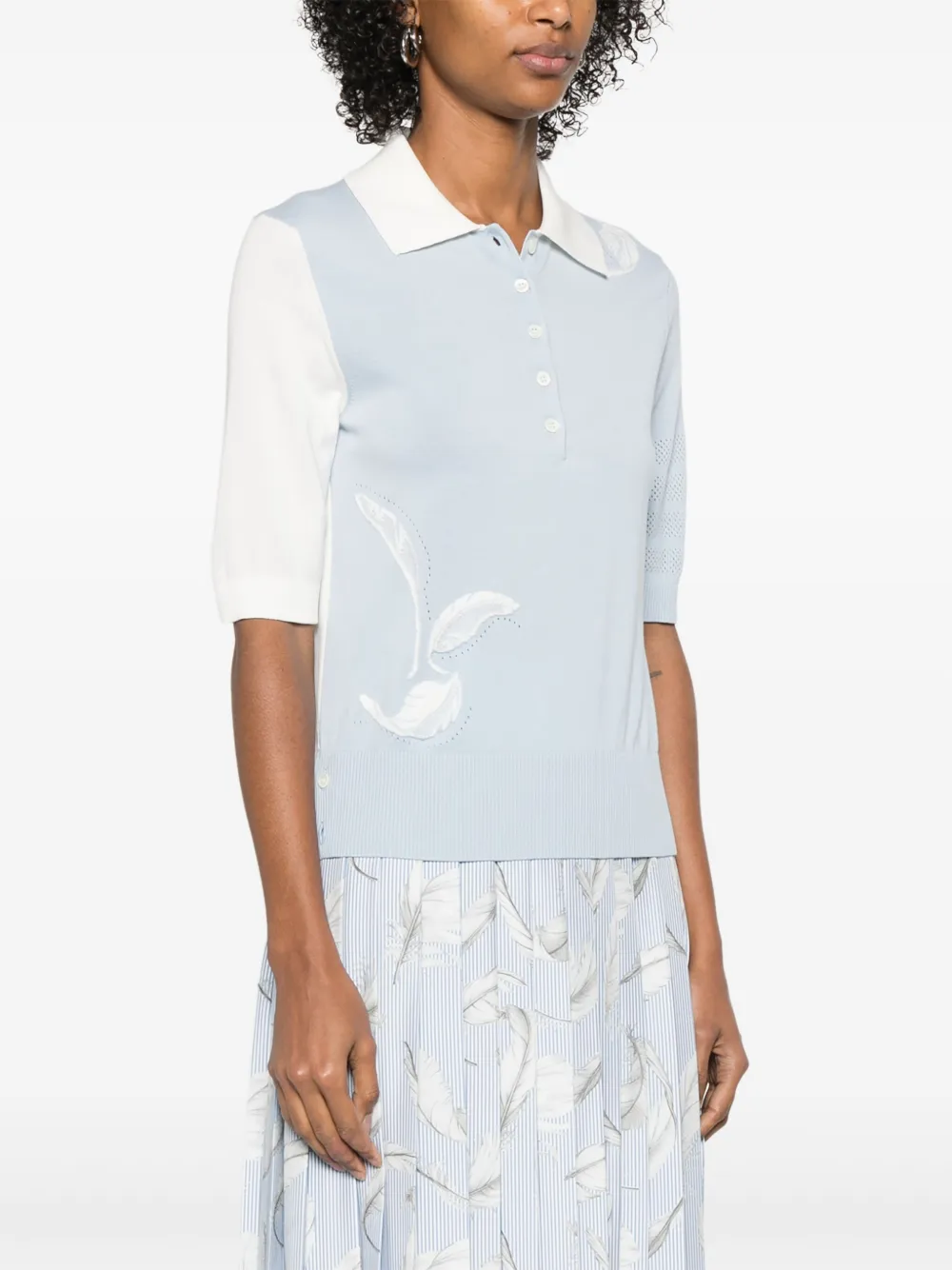 Thom Browne Gebreide polotop Blauw
