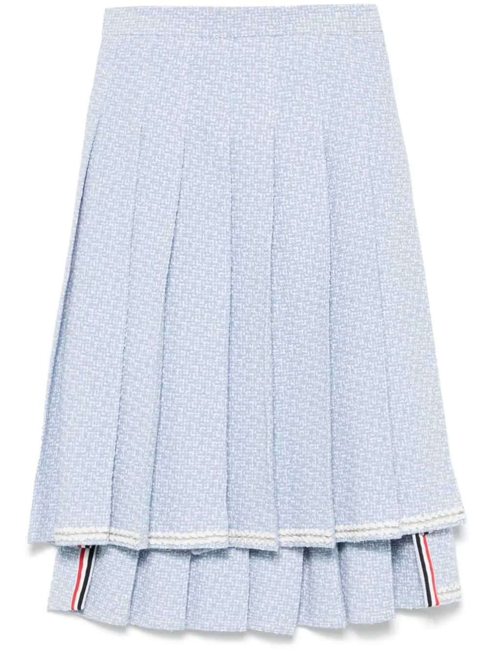 Thom Browne falda midi de tweed con diseño plisado | azul | Image 1