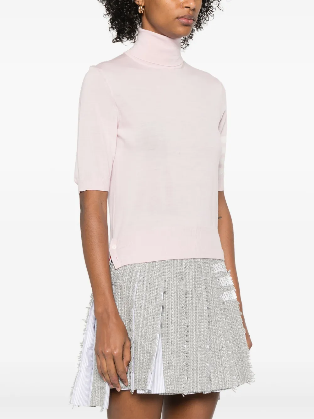Thom Browne T-shirt met 4 strepen Roze