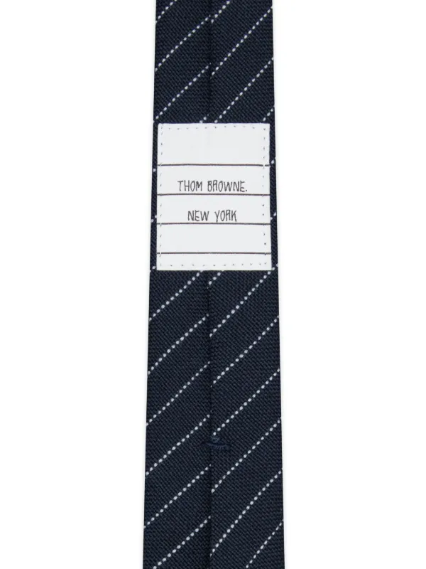 THOM BROWNE ネクタイ ネイビー ストライプ Thom Browne ストライプ ネクタイ | ブルー | FARFETCH JP