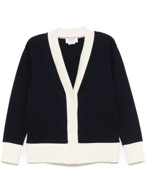 Thom Browne contrasting-trim V-neck cardigan