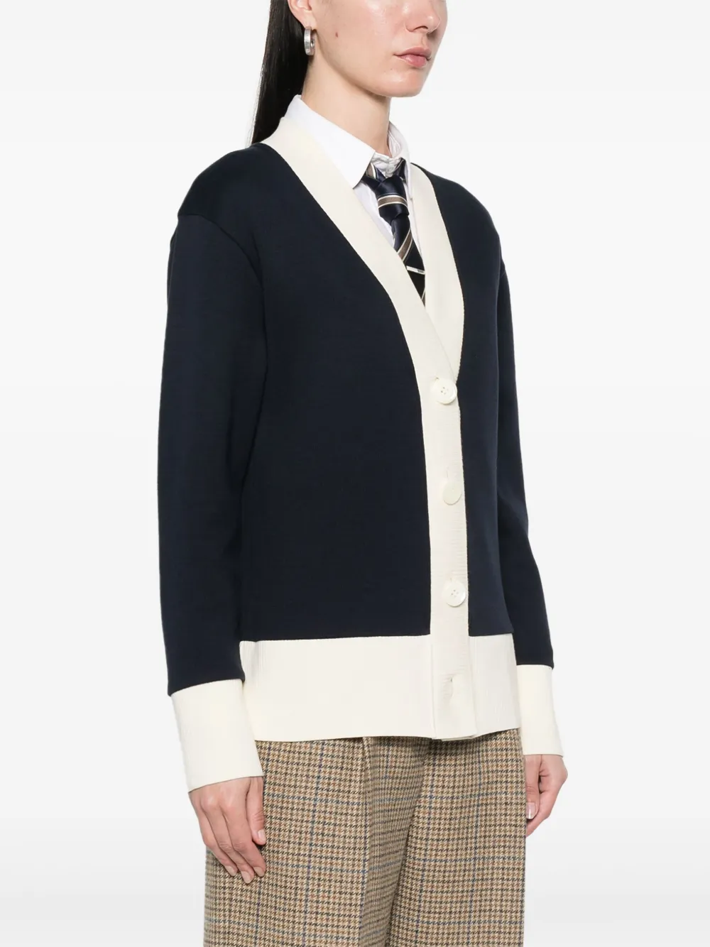 Thom Browne Vest met contrasterende afwerking Blauw
