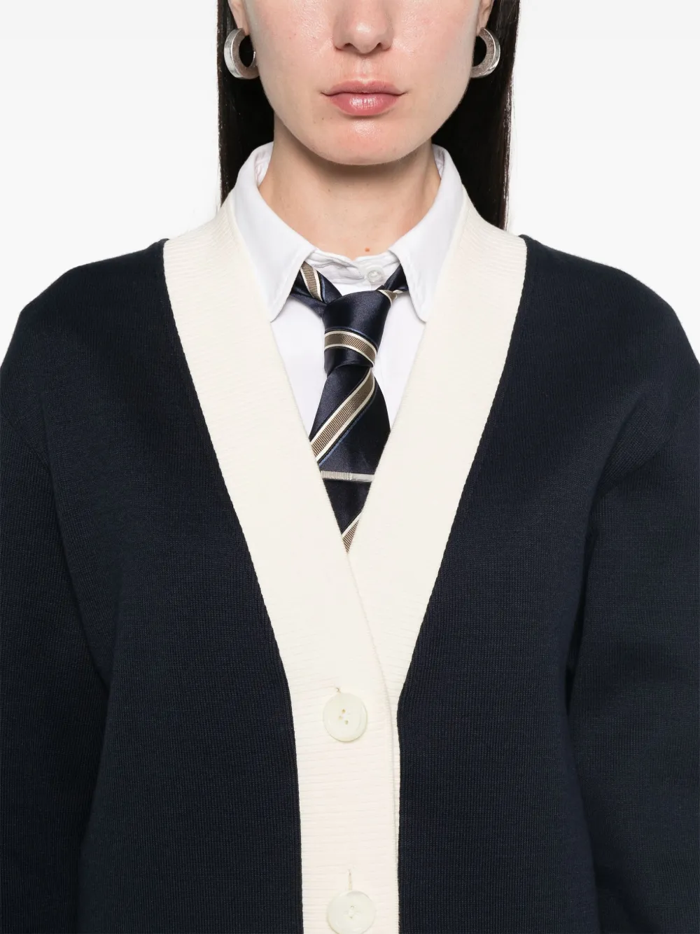 Thom Browne Vest met contrasterende afwerking Blauw