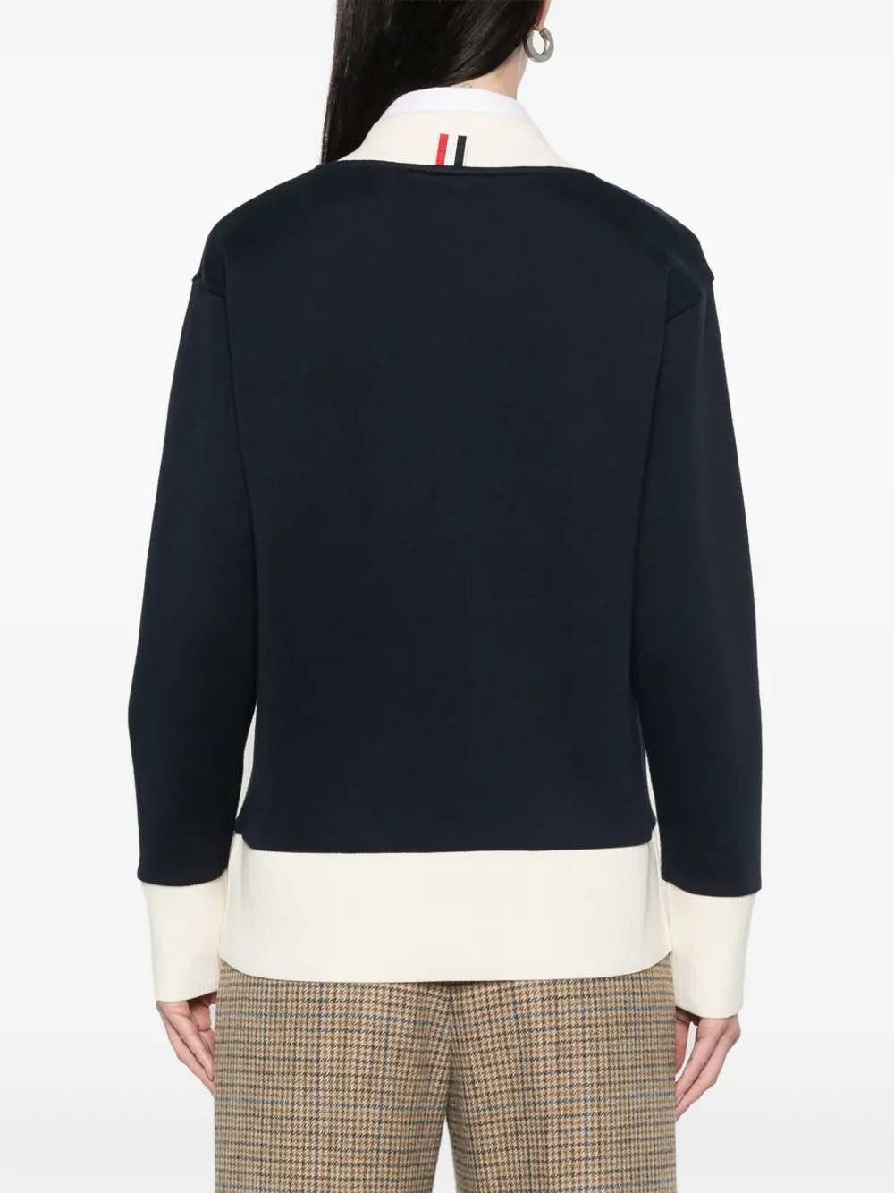 Thom Browne Vest met contrasterende afwerking Blauw