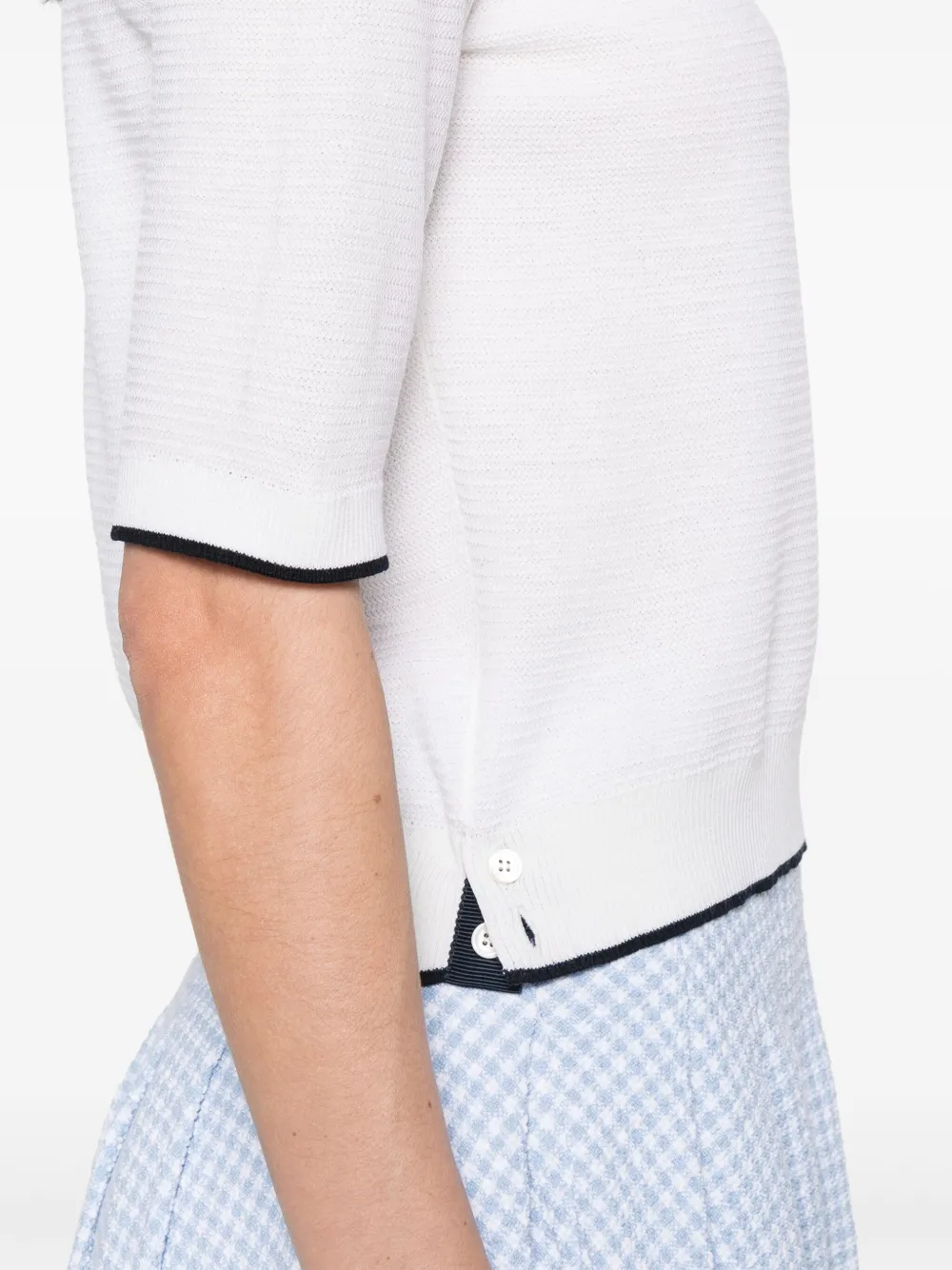 Thom Browne 4-bar Stripe Cotton T-shirt In White