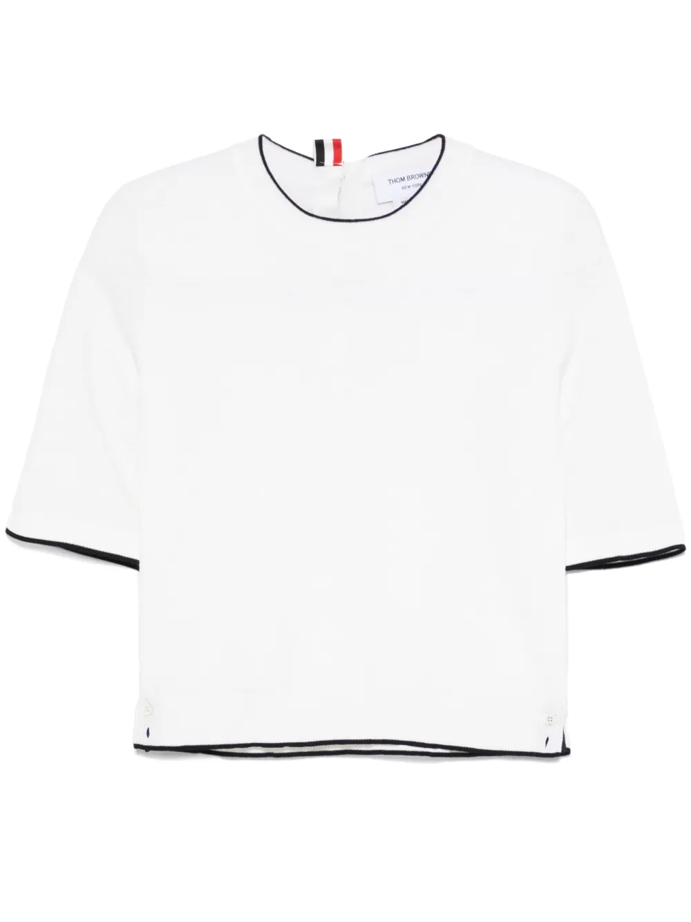 Thom Browne 4-Bar stripe cotton T-shirt | White | Image 1