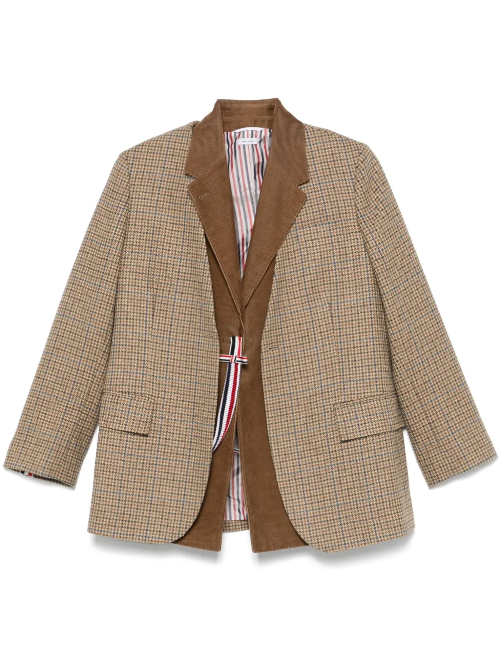 Thom Browne Geruite blazer en gilet Bruin
