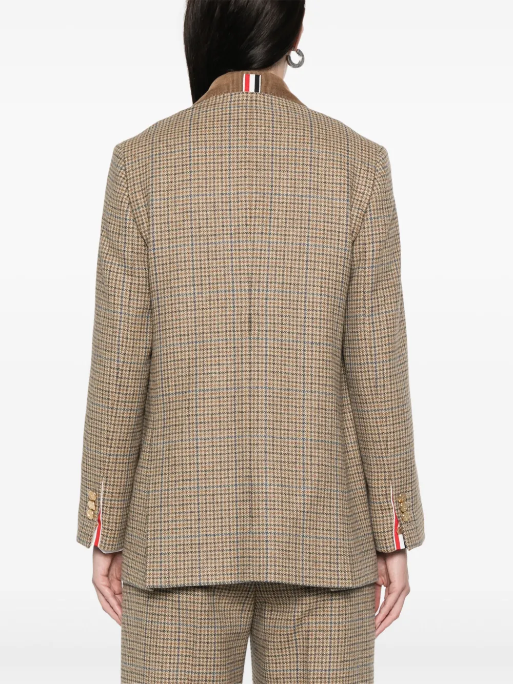 Thom Browne Geruite blazer en gilet Bruin
