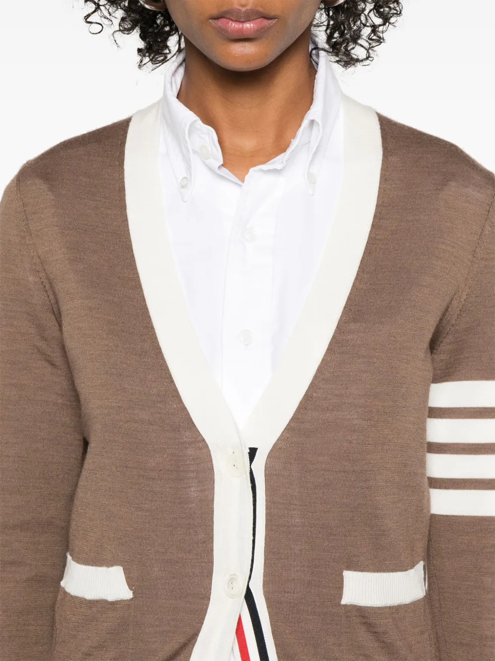 Thom Browne Gestreept vest Bruin