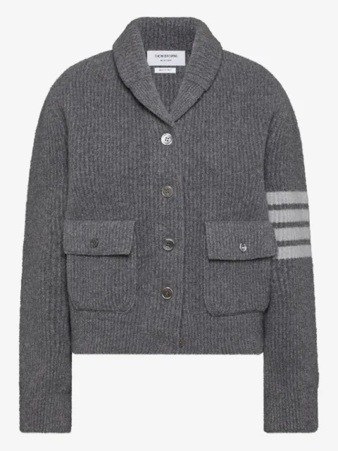 Thom Browne boiled merino wool 4-Bar bomber jacket