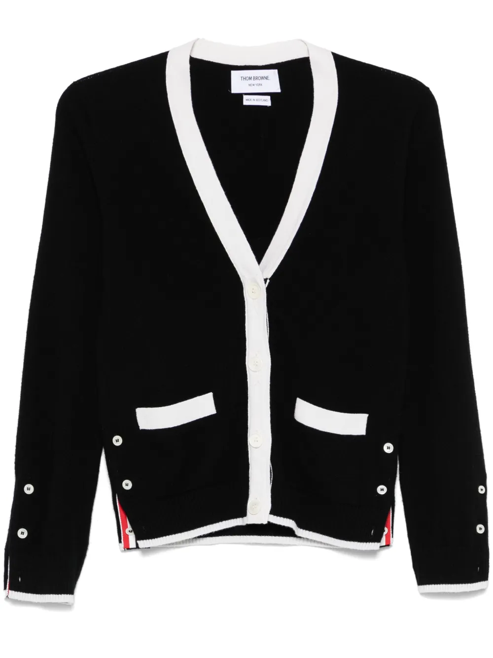 Thom Browne Kasjmier vest met afwerking Zwart