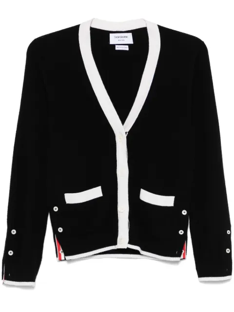 Thom Browne 티핑 디테일 캐시미어 가디건
