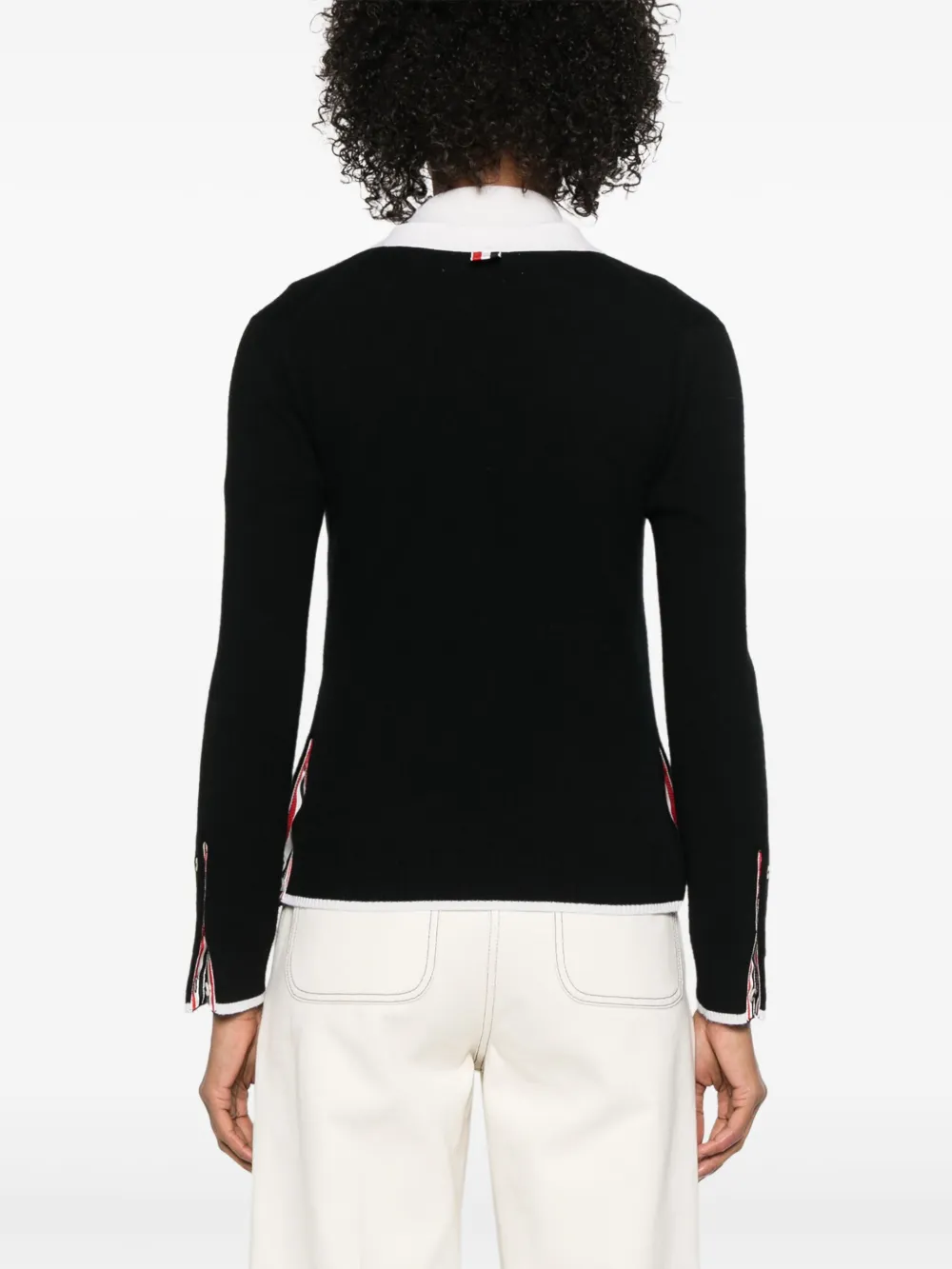 Thom Browne Kasjmier vest met afwerking Zwart