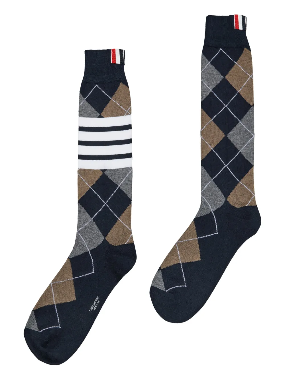 Thom Browne argyle intarsia-knit socks | Blue | Image 1