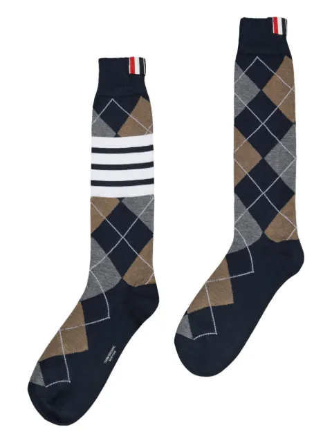 Thom Browne argyle intarsia-knit socks