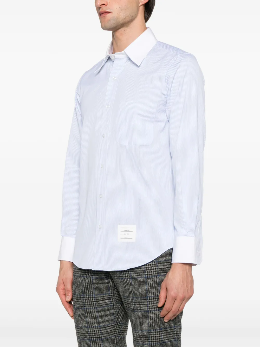 Thom Browne Gestreept overhemd Blauw