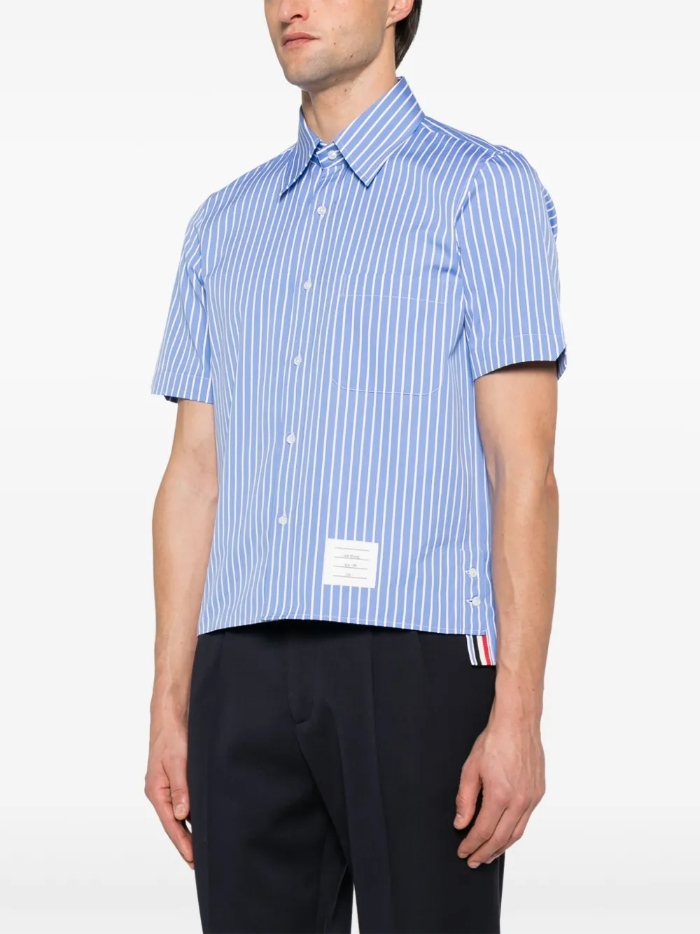 Thom Browne Gestreept overhemd Blauw