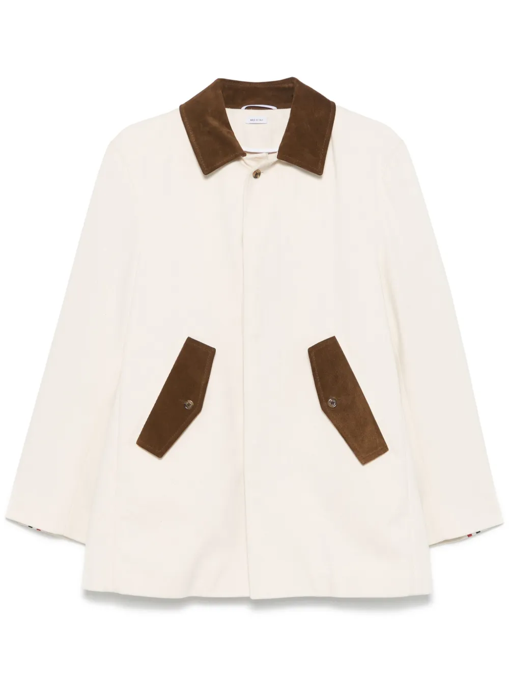 Thom Browne veste en jean à col montant | blanc | Image 1