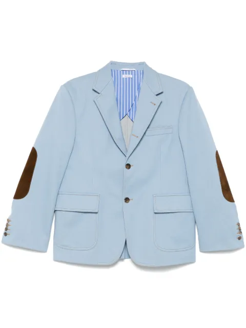 Thom Browne elbow patches denim blazer