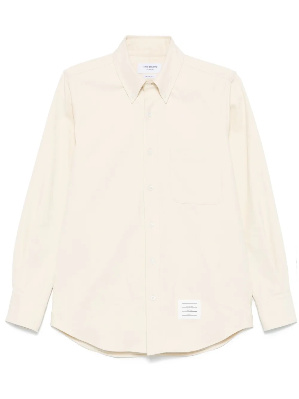 Thom Browne Jeanshemd mit RWB-Streifen | Nude | Image 1