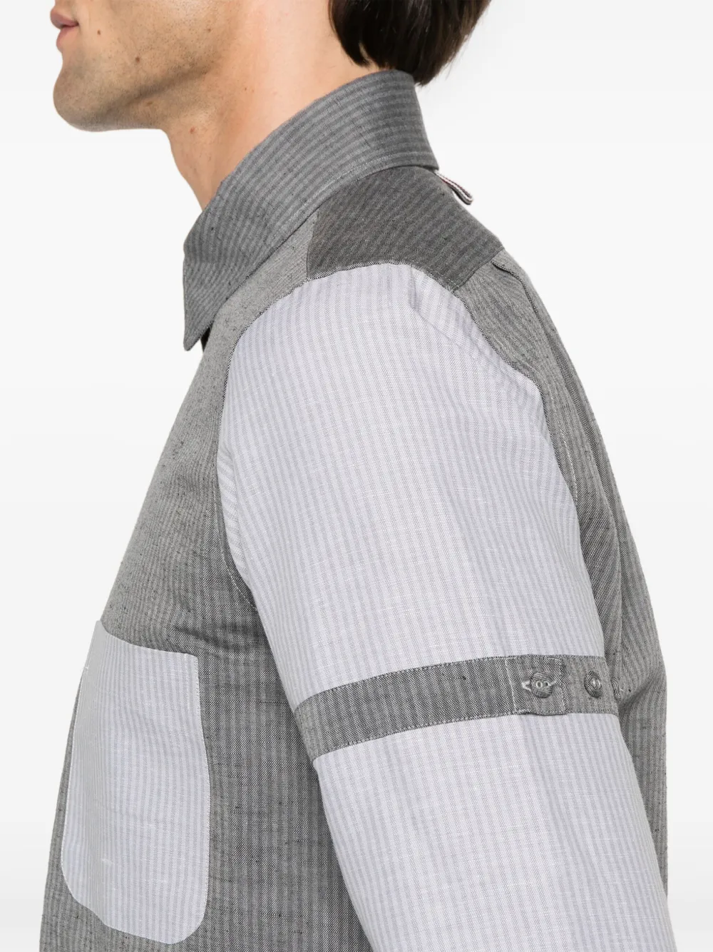 Thom Browne Gestreept overhemd Grijs