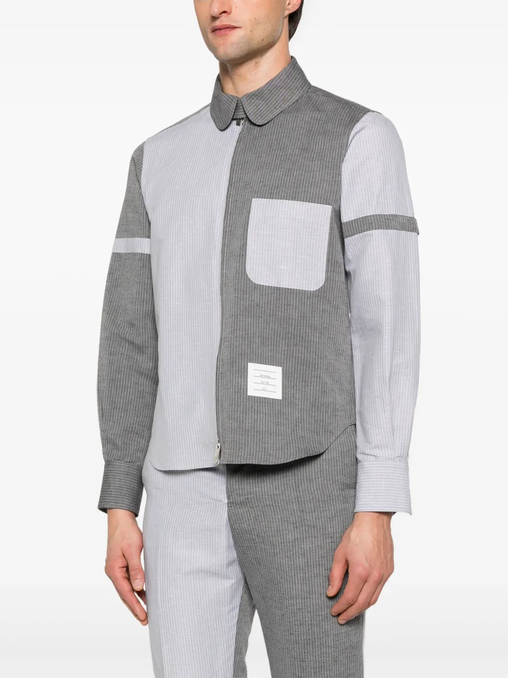 Thom Browne Gestreept overhemd Grijs