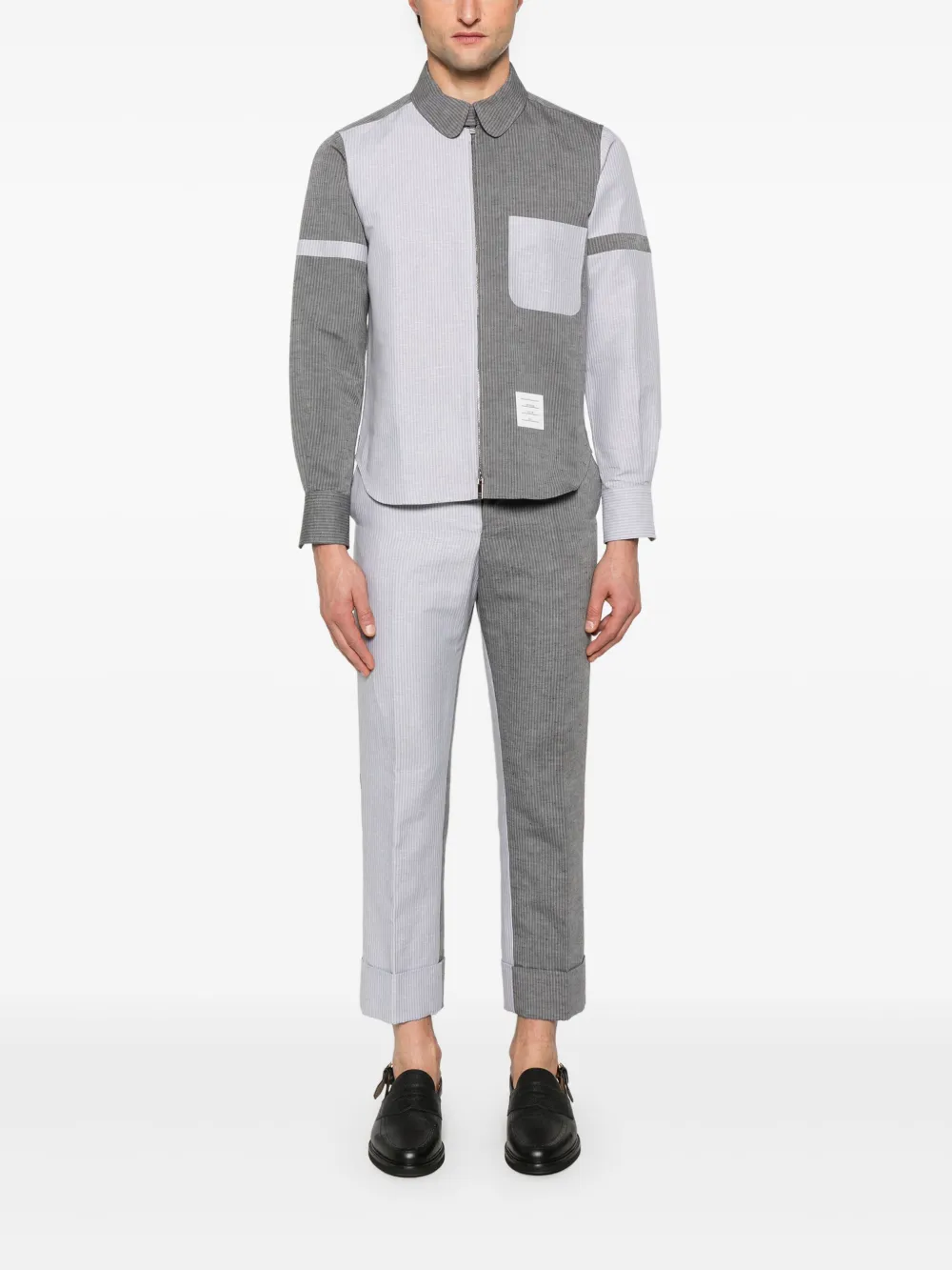 Thom Browne Gestreept overhemd - Grijs