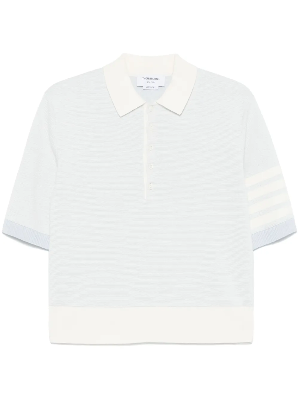 Thom Browne playera tipo polo con rayas estampadas | azul | Image 1