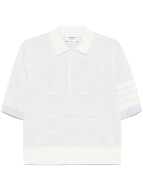Thom Browne polo à rayures - Bleu - Thom Browne - Modalova