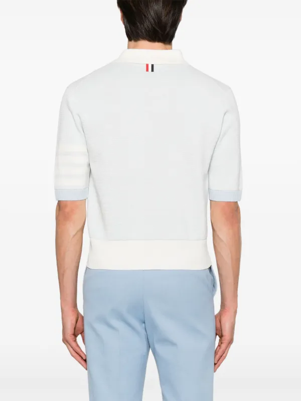 Thom Browne ストライプ ポロシャツ | ブルー | FARFETCH JP