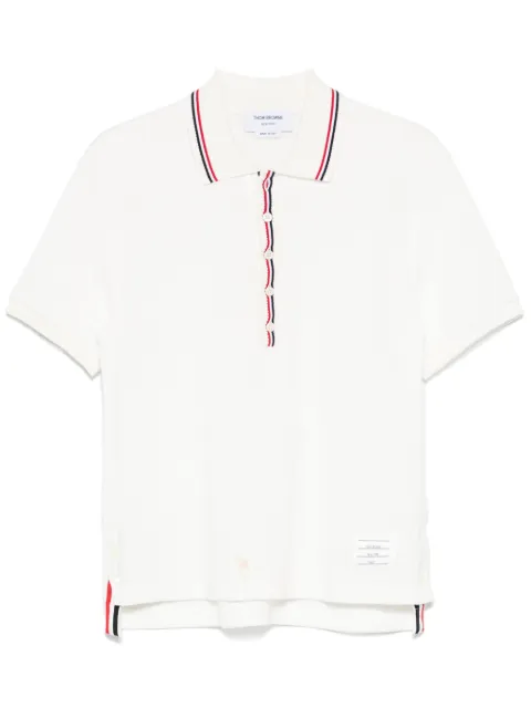 Thom Browne RWB stripe-detail polo shirt