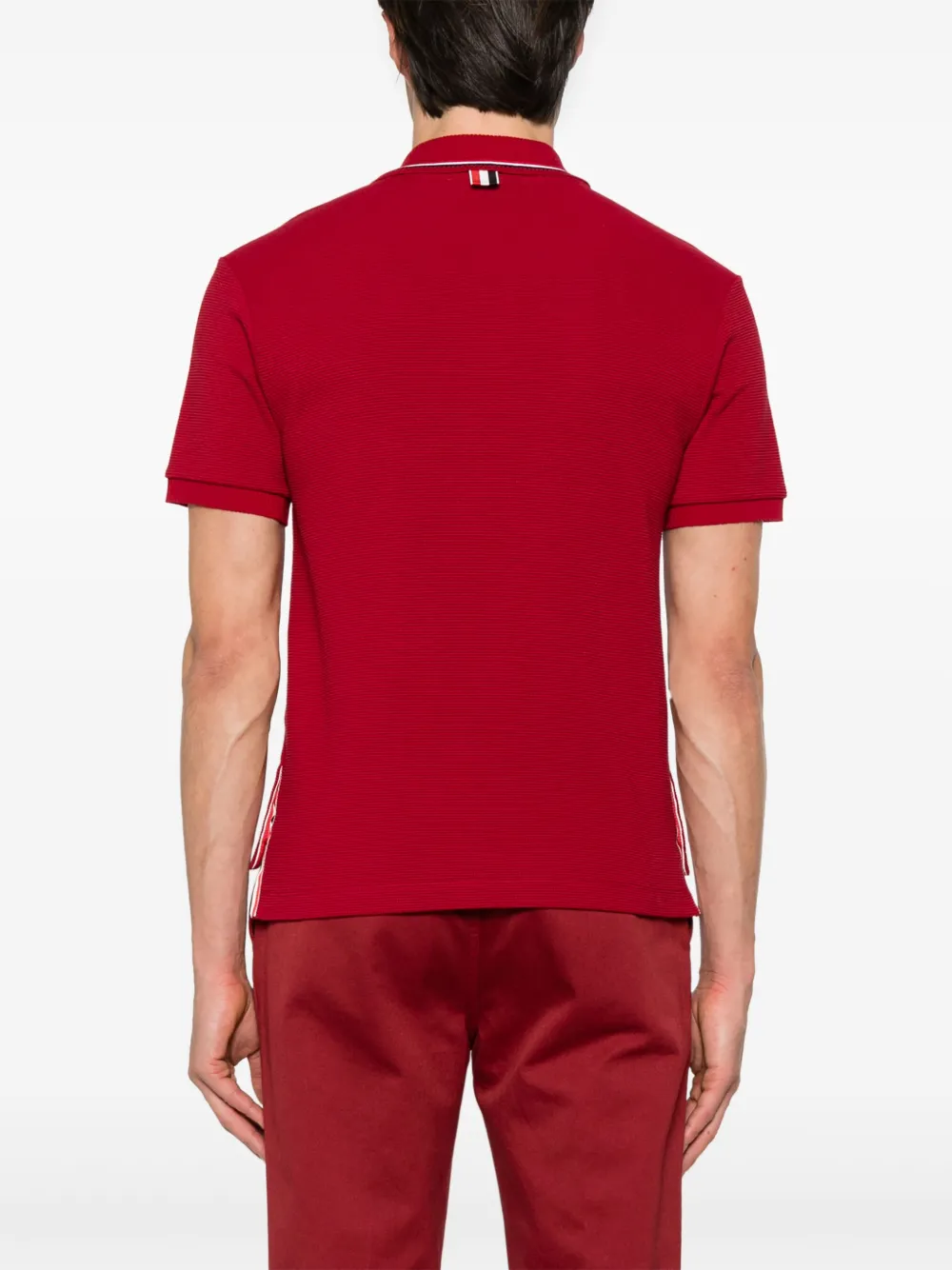 Thom Browne Katoenen poloshirt met RWB-streep Rood