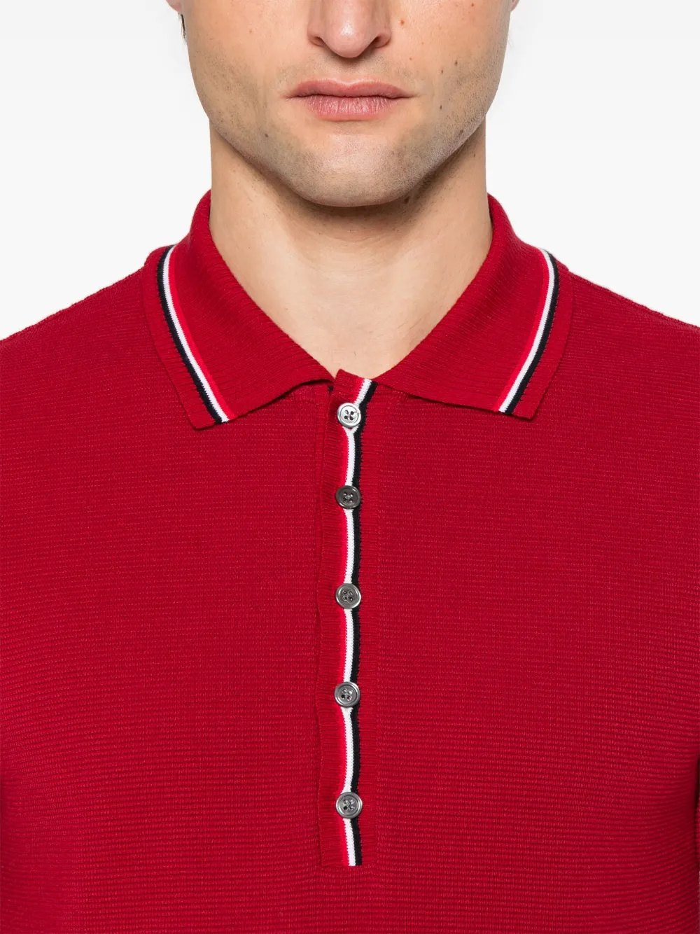 Thom Browne Katoenen poloshirt met RWB-streep Rood