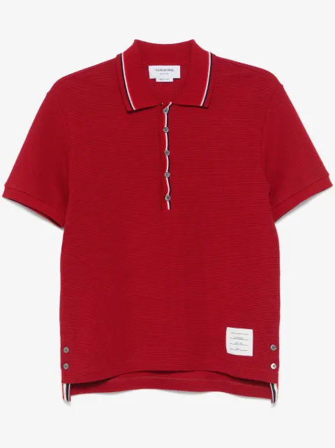 Thom Browne RWB-stripe cotton polo shirt