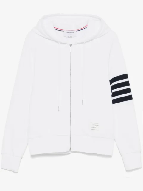 Thom Browne 4-Bar stripe zipped hoodie