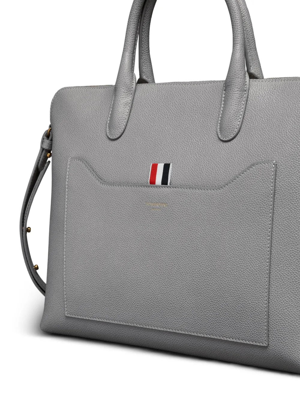Thom Browne Leren shopper Grijs